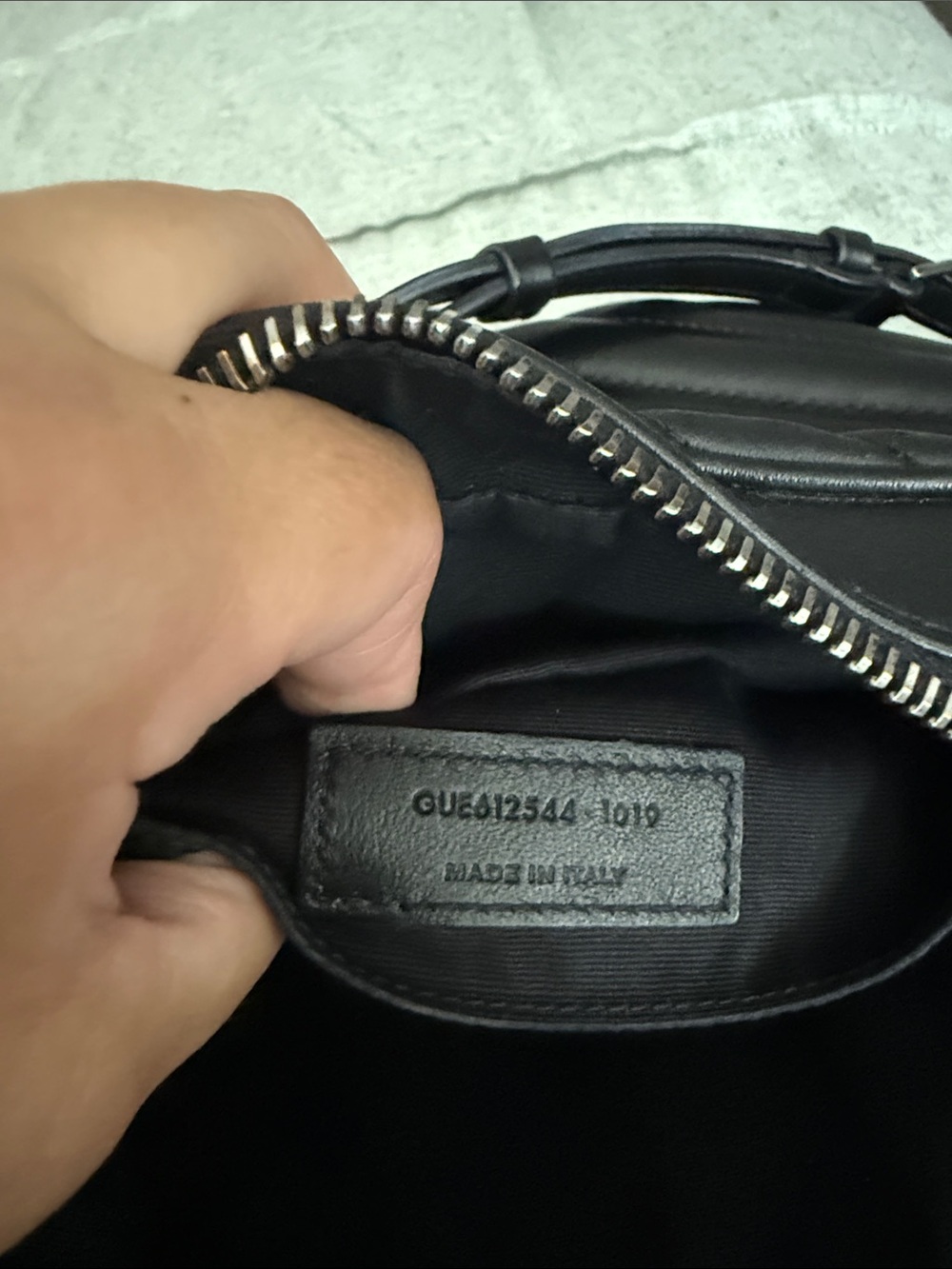 Saint Laurent Black Quilted Chevron Leather Camera Bag with YSL Logo - Picture 6 of 10